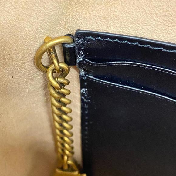 Gucci Shoulder Bag GG Marmont 575163 Leather Black Women's - Picture 8 of 9